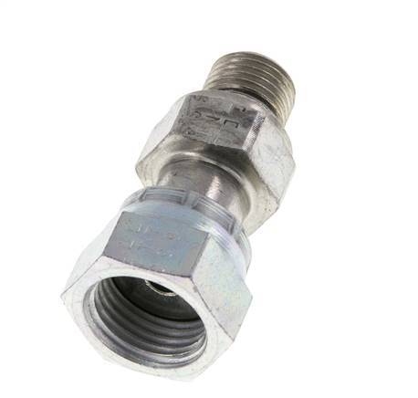 UN 11/16''-16 x G 1/4'' F/M Verzinkter Stahl Reduzieradapter ORFS 630 Bar - Hydraulisch