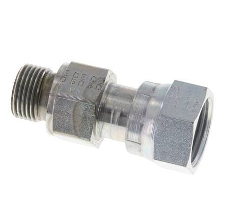 UN 13/16''-16 x G 3/8'' F/M Verzinkter Stahl Reduzieradapter ORFS 630 Bar - Hydraulisch