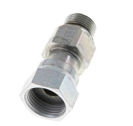 UN 13/16''-16 x G 3/8'' F/M Verzinkter Stahl Reduzieradapter ORFS 630 Bar - Hydraulisch