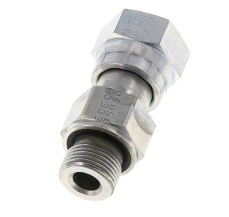 UN 13/16''-16 x G 3/8'' F/M Zinc plated Steel Reducing Adapter ORFS 630 Bar - Hydraulic
