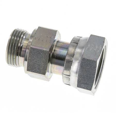 UN 1-7/16''-12 x G 1'' F/M Verzinkter Stahl Reduzieradapter ORFS 400 Bar - Hydraulisch