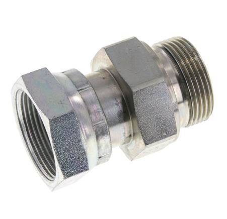 UN 1-11/16''-12 x G 1 1/4'' F/M Verzinkter Stahl Reduzieradapter ORFS 250 Bar - Hydraulisch