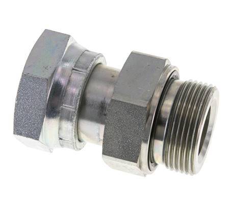 UN 1-11/16''-12 x G 1 1/4'' F/M Verzinkter Stahl Reduzieradapter ORFS 250 Bar - Hydraulisch