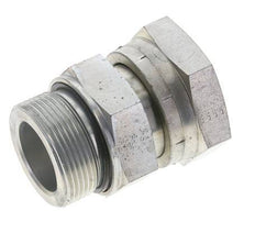UN 2''-12 x G 1 1/2'' F/M Zinc plated Steel Reducing Adapter ORFS 250 Bar - Hydraulic