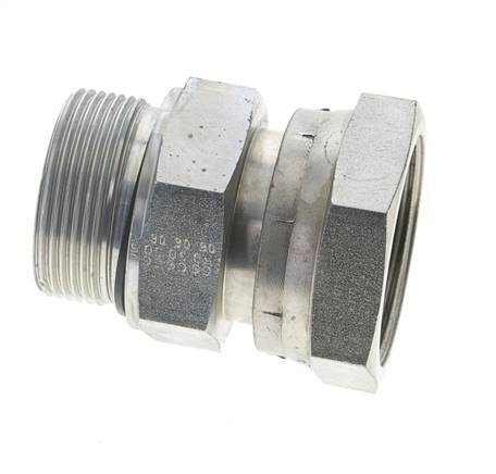 UN 2''-12 x G 1 1/2'' F/M Verzinktes Stahlreduzierstück ORFS 250 Bar - Hydraulisch