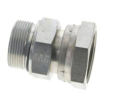 UN 2''-12 x G 1 1/2'' F/M Zinc plated Steel Reducing Adapter ORFS 250 Bar - Hydraulic