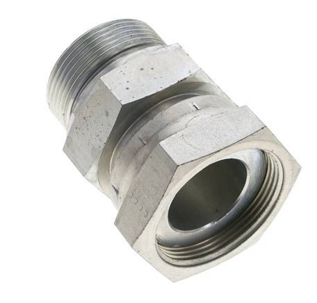 UN 2''-12 x G 1 1/2'' F/M Verzinktes Stahlreduzierstück ORFS 250 Bar - Hydraulisch
