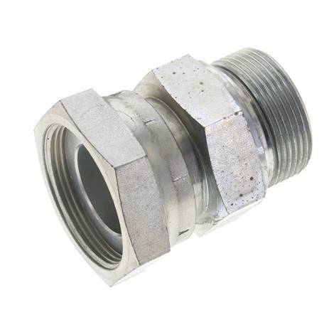 UN 2''-12 x G 1 1/2'' F/M Verzinktes Stahlreduzierstück ORFS 250 Bar - Hydraulisch