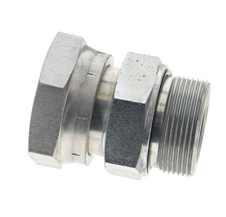 UN 2''-12 x G 1 1/2'' F/M Verzinktes Stahlreduzierstück ORFS 250 Bar - Hydraulisch
