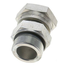 UN 2''-12 x G 1 1/2'' F/M Verzinktes Stahlreduzierstück ORFS 250 Bar - Hydraulisch