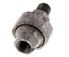 Rp 1/4'' x R 1/4'' F/M Verzinktes Gusseisen Doppelnippel 3-teilig mit konischer Abdichtung 25 Bar