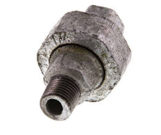 Rp 1/4'' x R 1/4'' F/M Verzinktes Gusseisen Doppelnippel 3-teilig mit konischer Abdichtung 25 Bar