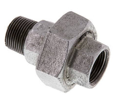 Rp 3/4'' x R 3/4'' F/M Verzinktes Gusseisen Doppelnippel 3-teilig mit Flachdichtung 25 Bar