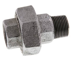 Rp 3/4'' x R 3/4'' F/M Verzinktes Gusseisen Doppelnippel 3-teilig mit Flachdichtung 25 Bar