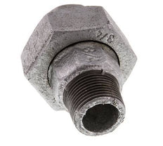 Rp 3/4'' x R 3/4'' F/M Verzinktes Gusseisen Doppelnippel 3-teilig mit Flachdichtung 25 Bar