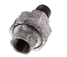 Rp 3/8'' x R 3/8'' F/M Verzinktes Gusseisen Doppelnippel 3-teilig mit konischer Abdichtung 25 Bar