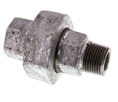 Rp 3/8'' x R 3/8'' F/M Verzinktes Gusseisen Doppelnippel 3-teilig mit konischer Abdichtung 25 Bar