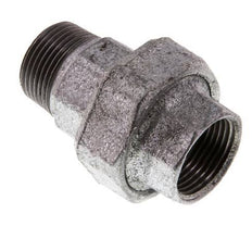 Rp 1'' x R 1'' F/M Verzinktes Gusseisen Doppelnippel 3-teilig mit konischer Abdichtung 25 Bar