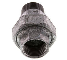 Rp 1'' x R 1'' F/M Verzinktes Gusseisen Doppelnippel 3-teilig mit konischer Abdichtung 25 Bar