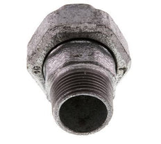 Rp 1'' x R 1'' F/M Verzinktes Gusseisen Doppelnippel 3-teilig mit konischer Abdichtung 25 Bar