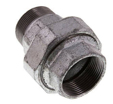 Rp 1 1/2'' x R 1 1/2'' F/M Verzinktes Gusseisen Doppelnippel 3-teilig mit konischer Abdichtung 25 Bar