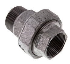 Rp 1 1/4'' x R 1 1/4'' F/M Verzinktes Gusseisen Doppelnippel 3-teilig mit konischer Abdichtung 25 Bar