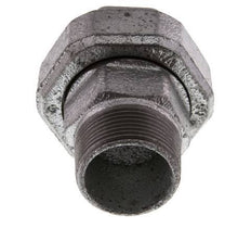 Rp 1 1/4'' x R 1 1/4'' F/M Verzinktes Gusseisen Doppelnippel 3-teilig mit konischer Abdichtung 25 Bar