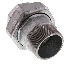 Rp 2'' x R 2'' F/M Verzinktes Gusseisen Doppelnippel 3-teilig mit konischer Abdichtung 25 Bar