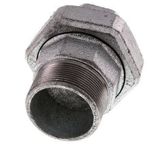 Rp 2'' x R 2'' F/M Verzinktes Gusseisen Doppelnippel 3-teilig mit konischer Abdichtung 25 Bar
