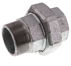 Rp 2'' x R 2'' F/M Verzinktes Gusseisen Doppelnippel 3-teilig mit konischer Abdichtung 25 Bar