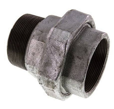 Rp 2 1/2'' x R 2 1/2'' F/M Verzinkter Guss Doppelnippel 3-teilig mit Flachdichtung 25 bar