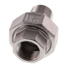 Rp 1/2'' x R 1/2'' F/M Edelstahl Doppelnippel 3-teilig mit konischer Abdichtung 16 bar