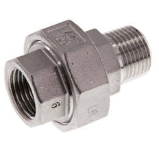 Rp 1/2'' x R 1/2'' F/M Edelstahl Doppelnippel 3-teilig mit konischer Abdichtung 16 bar