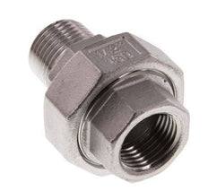 Rp 1/2'' x R 1/2'' F/M Edelstahl Doppelnippel 3-teilig mit konischer Abdichtung 16 bar