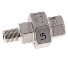 1/8'' NPT x 1/8'' NPT F/M Edelstahl Doppelnippel 3-teilig mit konischer Abdichtung 16 bar