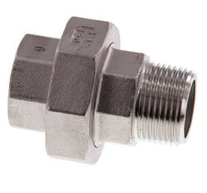 3/4'' NPT x 3/4'' NPT F/M Edelstahl Doppelnippel 3-teilig mit konischer Abdichtung 16 bar