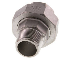 3/4'' NPT x 3/4'' NPT F/M Edelstahl Doppelnippel 3-teilig mit konischer Abdichtung 16 bar