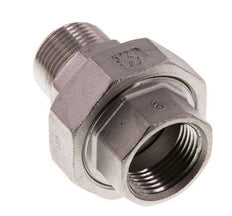 3/4'' NPT x 3/4'' NPT F/M Edelstahl Doppelnippel 3-teilig mit konischer Abdichtung 16 bar