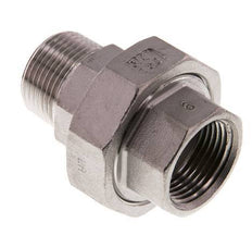 3/4'' NPT x 3/4'' NPT F/M Edelstahl Doppelnippel 3-teilig mit konischer Abdichtung 16 bar