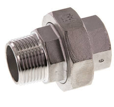 1'' NPT x 1'' NPT F/M Edelstahl Doppelnippel 3-teilig mit konischer Abdichtung 16 bar