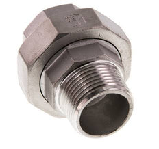 1'' NPT x 1'' NPT F/M Edelstahl Doppelnippel 3-teilig mit konischer Abdichtung 16 bar
