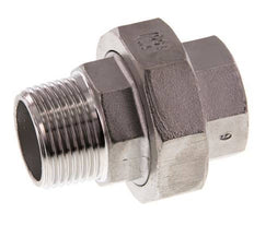 Rp 1'' x R 1'' F/M Edelstahl Doppelnippel 3-teilig mit konischer Abdichtung 16 bar