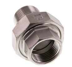 Rp 1'' x R 1'' F/M Edelstahl Doppelnippel 3-teilig mit konischer Abdichtung 16 bar