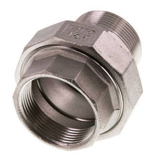 Rp 1 1/2'' x R 1 1/2'' F/M Edelstahl Doppelnippel 3-teilig mit konischer Abdichtung 16 bar