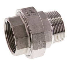 Rp 1 1/2'' x R 1 1/2'' F/M Edelstahl Doppelnippel 3-teilig mit konischer Abdichtung 16 bar