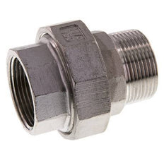 1 1/4'' NPT x 1 1/4'' NPT F/M Edelstahl Doppelnippel 3-teilig mit konischer Abdichtung 16 bar