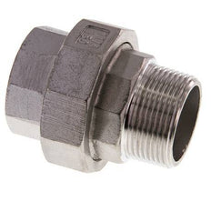 1 1/4'' NPT x 1 1/4'' NPT F/M Edelstahl Doppelnippel 3-teilig mit konischer Abdichtung 16 bar