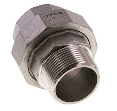1 1/4'' NPT x 1 1/4'' NPT F/M Edelstahl Doppelnippel 3-teilig mit konischer Abdichtung 16 bar