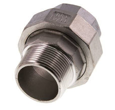 1 1/4'' NPT x 1 1/4'' NPT F/M Edelstahl Doppelnippel 3-teilig mit konischer Abdichtung 16 bar