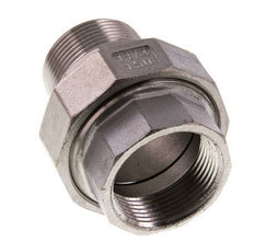 1 1/4'' NPT x 1 1/4'' NPT F/M Edelstahl Doppelnippel 3-teilig mit konischer Abdichtung 16 bar